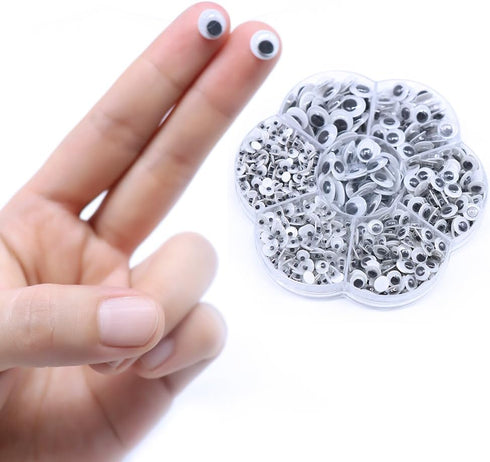 Googly Wiggle Eyes with Self Adhesive 700 Pieces Assorted Sizes 4 to 12mm DIY Scrapbooking Crafts Accessories...