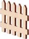 Tissting 100pcs Mini Wooden Fence Garden Wooden Crafts Lawn Fence DIY Wood Picket Wood Fence Mini Ornament for Miniature Fairy Garden Dollhouse(7....