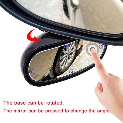 Blind Spot Mirrors adjustable Rearview Mirror Baby Car Mirrors,Strong Adhesive HD Glass Convex,stick on Side mirror or inner mirror or anywhere el...
