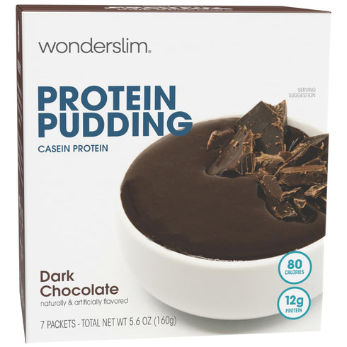 WonderSlim Protein Pudding, Dark Chocolate, Gluten Free, Low Carb (7ct)...