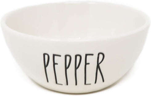 Rae Dunn By Magenta 2 Piece SALT + PEPPER Ceramic LL Spice Seasoning Mini Bowl Set...