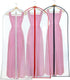 HANGERWORLD 72inch Long Dress Bag Garment Protector Covers - Pack of 3, Showerproof Clear PEVA Plastic, Mixed Color Trim...