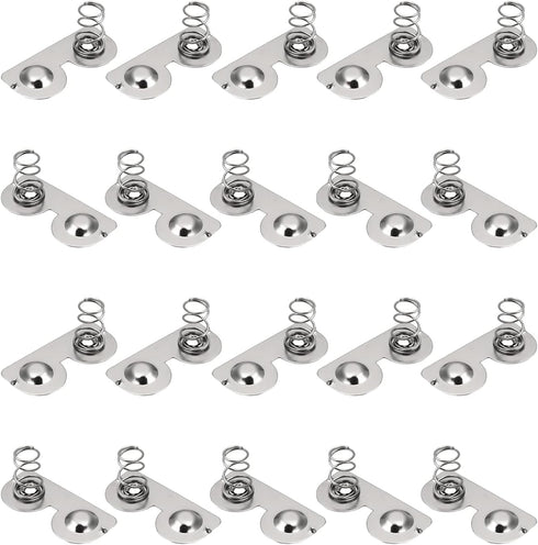 Fielect 20Pcs AA Battery Spring Plate AA Battery Positive Negative Conversion Spring Contact Nickeling Plate 26.5mmx12mm...