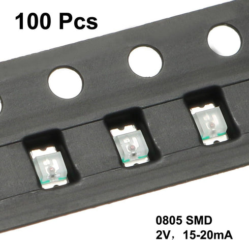 uxcell 100 pcs 0805 Surface Mounted Devices Red LED Diode Lights Super Bright Lighting Bulb Lamps Electronics Components Light Emitting Diodes...