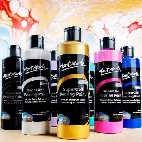 Mont Marte SuperCell Pouring Paint 240ml - White...