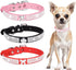 Puppy Collar Cute Dazzling Sparkling Elegant Fancy PU Leather Bling Rhinestone Crystal Jeweled Pet Cat Dog Collar (XS, Blue)...