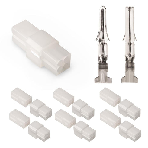 JRready ST6408 Standard .062" 4-Circuits Connectors,3.68mm Pitch Pin and Socket Connector 18-24 AWG, Compatible with Molex Standard .062" 4 Pins M...