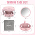 Denture Bath Box Cup, Leak Proof Denture Cup Kit Portable Retainer Case for Travel, Denture Case Cleaning Care for Dentures Aligner Mouth Guard wi...