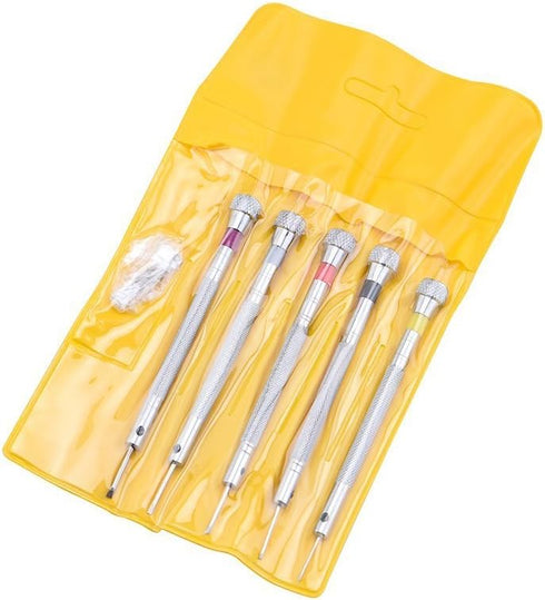 5 pc Precision Screwdriver Set for Eyeglasses Jewelry Watch Repair Tools / 5 Extra Blades...
