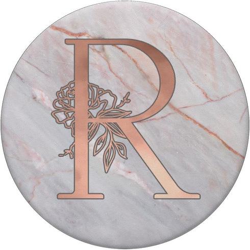 Rose Pink Letter R First Initial Monogram AAN123 PopSockets PopGrip: Swappable Grip for Phones & Tablets PopSockets Adhesive PopGrip...