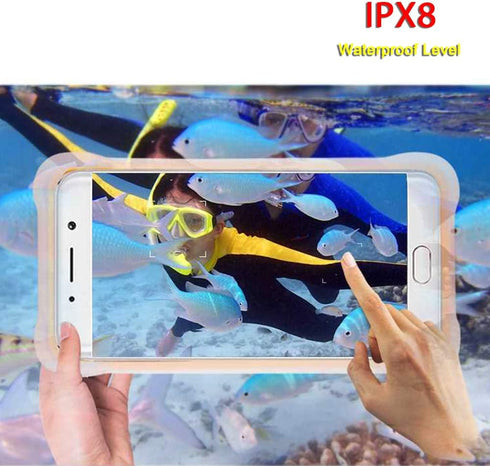 Underwater Photography Waterproof Phone Case Pouch for iPhone 6/7/8 Enhanced Underwater Cell Phone Dry Bag with Armband O Lens Ring Full Sealed Wa...