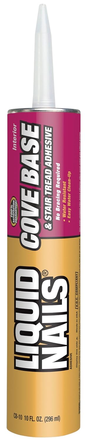 LIQUID NAILS CB-10 Cove Base and Stair Tread Adhesive (10-Ounce)...