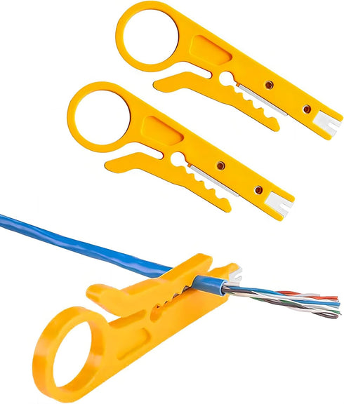 Mini Wire Stripper 3 Pcs Network Wire Stripper Punch Down Cutter for Network Wire Cable, RJ45/Cat5/cat6 Data Cable, Telephone Cable and Computer U...