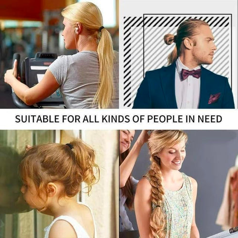 100Pcs Black Hair Ties, elastic Hair Ties No Damage Ponytail Holder?for Thick and Curly Hair Hair Elastic Band?for Women or Men, Hair Elastics and...