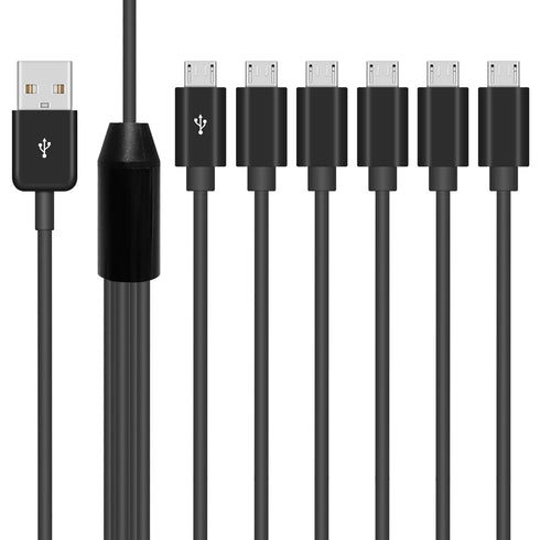 Poyiccot Micro USB Splitter Cable, 6 in 1 Micro USB Charger Cable, Micro USB Multi Charging Cable, USB 2.0 Type A Male to 6 Micro USB Male Splitte...