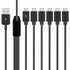 Poyiccot Micro USB Splitter Cable, 6 in 1 Micro USB Charger Cable, Micro USB Multi Charging Cable, USB 2.0 Type A Male to 6 Micro USB Male Splitte...