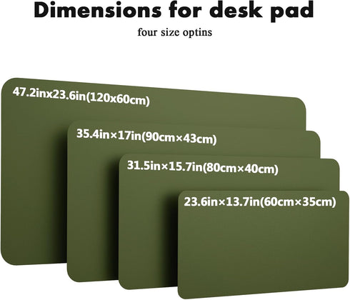 YSAGi Double-Sided Desk Pad, 31.5"x15.7"Leather Desk Mat, Eco Cork Desk Pad Protector,Large Mouse Pad,Waterproof Desk Blotter for Office/Home(Oliv...