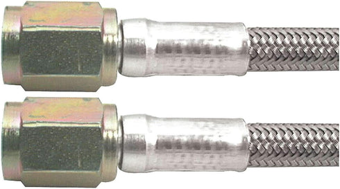 Allstar Performance ALL46300-18#3 Braided Steel Lines With -3 Ends, 18in...