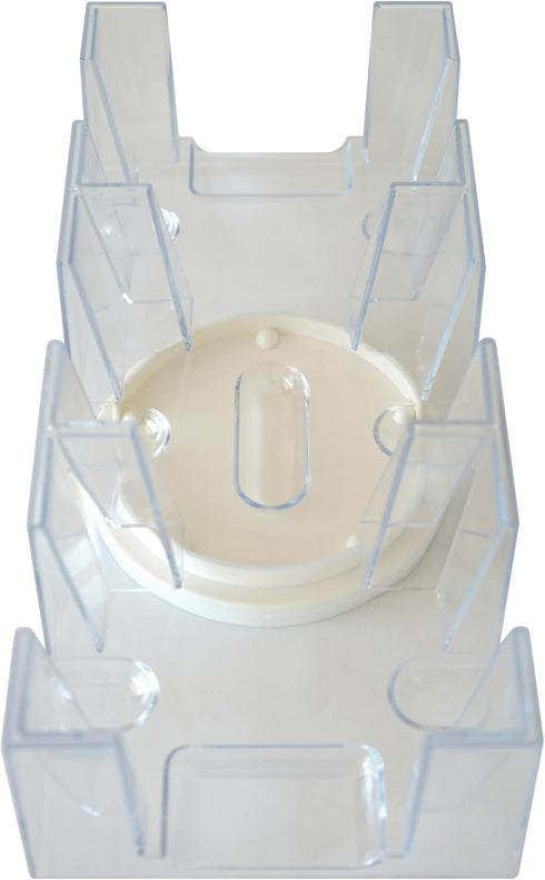 DNB Revolving Playing Card Tray - 9 Deck Plastic Rotating Canasta Card Holder...