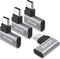 AGVEE [4 Pack 90 Degree Right Angled USB-C Male to USB-C Female Adapter (Type-C 3.2 Gen 2) Converter Video Type-C 10G Data Extension Coupler Conne...