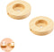 2 Pack Table Lamp Base Only 4.7'' Round Solid Wooden Stand Holder Foot for Desk Lighting Night LED Light Spotlight Wood Art Display Base DIY Craft...