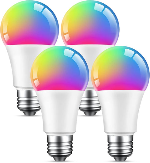 Beantech Smart Bulb, WiFi Light Bulbs, Color Changing Light Bulb, Smart Light Bulbs Work with Alexa & Google Assistant, A19 RGB Alexa Light Bulb, ...