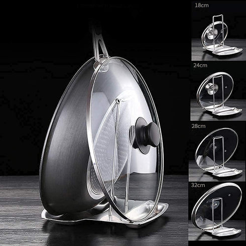 Pan Lid Holder Progressive Lid and Spoon Rest Shelf 304 Stainless Steel Pan Lid Organizer Kitchen Decor Tool...