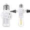 3 Prong Light Socket to Plug Adapter,E26 Outdoor Light with Outlet,E27 Light Bulb to 2/3 Prong Outlet Plug Splitter Converter for Garage Porch CCT...