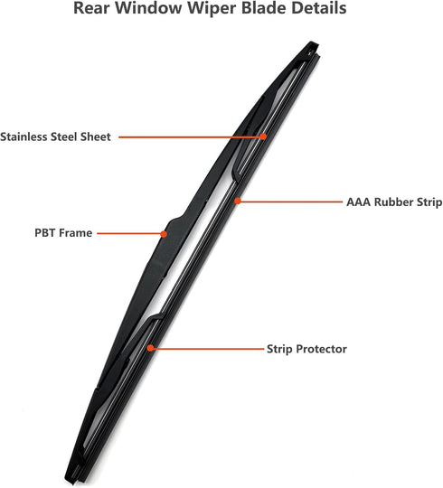 Replacement for Ford Edge 2007-2014 / Lincoln MKX 2007-2015 Rear Windshield Wiper Arm Wiper Blade, Rear Window Wiper Arm Blade Set, Replacement OE...