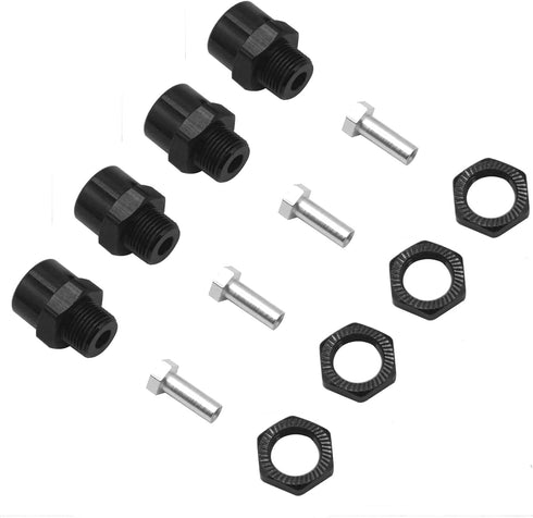 4Pack Share Goo Metal 12mm to 17mm Wheel Hex Drive Hub Adapter Conversion 15mm Offset Extension Compatible with Tamiya Axial RC4WD Traxxas HPI Him...