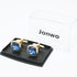 Blue Zircon Gemstone Cufflinks for Men Lady In Gift Case 14K Gold Plated Square Men's Cufflinks Jewelry Set for Wedding Anniversary Business Party...