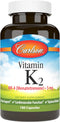 Carlson - Vitamin K2 MK-4 (Menatetrenone), 5 mg, Vitamin K Supplement, Bone Support, K2 Vitamin, Soy-Free, Vitamin K-2, 180 Capsules...