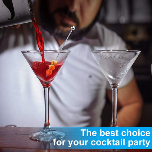 15PCS Cocktail Picks for Drinks, Stainless Steel Cocktail Toothpicks, Reusable Cocktail Skewers, Garnish Picks Bloody Mary Skewers, Metal Martini ...