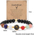 COLORFUL BLING Zodiac Bracelets for Women Men 12 Constellations Healing Crystal Stretch Bracelet Zodiac Sign Natural Stone Beaded Bracelet Horosco...