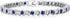 Gem Stone King 3MM Simulated Blue Sapphire and Sparkling White Cubic Zirconia Tennis Bracelet for Women | 4.50 Cttw | Size 7 Inch | Choice of Colo...