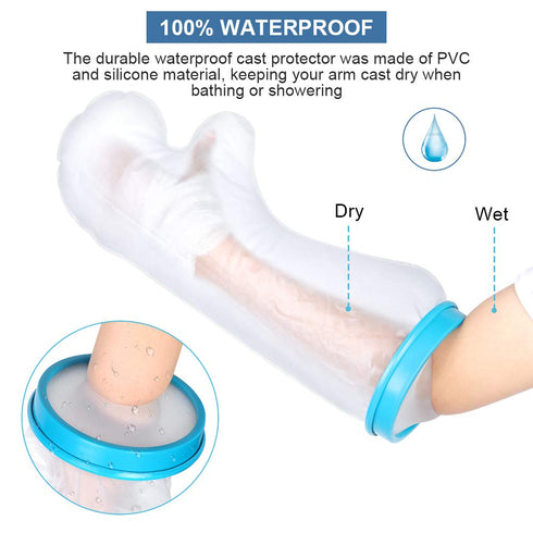 Arm Cast Cover Child Bandage Protector for Shower, Kids Arm Cast Cover Keep Wound and Bandage Dry for Broken Arm Wrist Hand Left or Right...