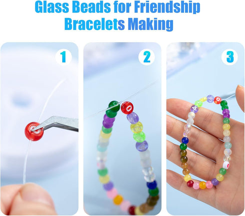 Ybxjges Clay Beads Bracelet Making Kit, 3800Pcs Polymer Flat Beads for Jewelry Making Heishi Beads for Friendship Bracelet Kit with Charm Kit for ...