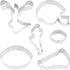 R&M International Football Cookie Cutters, 2 Footballs, Player, Helmet, Cheerleader, Megaphone, 6-Piece Set...