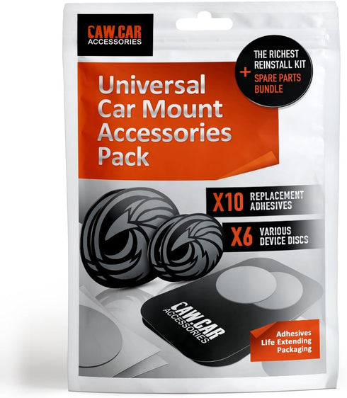 The Richest Replacement Pack for Any Magnetic Car Mount - PopSocket Compatible Metal Phone Plates (Discs) and 3M Adhesive Stickers in Unique Adhes...