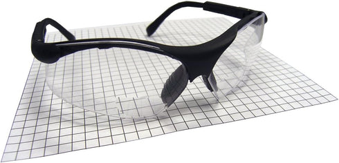 SAS Safety Sidewinder Readers Safety Glasses -Black Frame - Clear 1.5 X Reader Lens - Polybag...