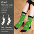 Soccer Crew Socks for Woman Size 6-8 Green Field Ball Sport Cartoon Girls Socks...