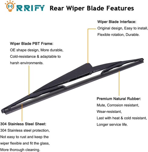 Rear Windshield Wiper Arm Blade 9L1Z17526A for Ford Expedition 2009-2017, for Lincoln Navigator 2009-2016 Back Windshield Wiper Assembly...