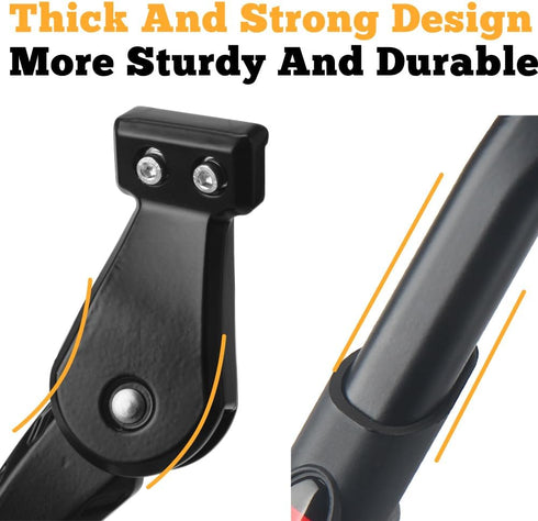 Bike Kickstand Adjustable Strong Rear Mount Aluminum Alloy Bicycle Kickstand for 24 26 700C 27.5 28 29 inch Electric Bike Mountain Bike Adult Bike...
