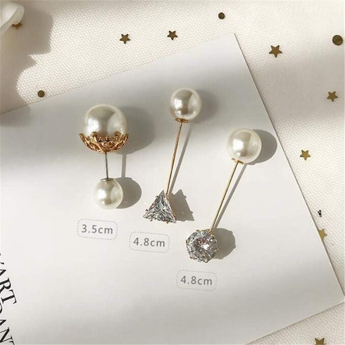 Pearl Diamond Brooches Safety Pins Decoration for Women 3 Pieces Sweater Shawl Clips Brooch Pins Set...
