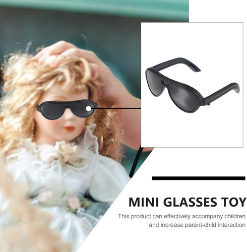 Toddmomy Mini Doll Glasses Mini Sunglasses 80Pcs Doll Sunglasses Black Mini Glasses for doll sunglasses Dolls black sunglasses...