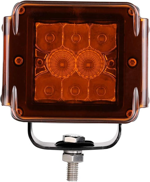 2PCS 3 Inch Pod Light Covers Amber LED Pods Cover Amber LED Light Bar 3x3 Square Work Lights Cube Covers Ditch Pods PC Lens Cover...