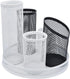 360-Degree Rotating Multi-Functional Pen Holder, 5 Compartments Large Storage Capacity Mesh Desk Organizer, Spinning Desk Office Supplies Storage,...