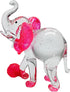 Garden Deco Glow in The Dark Pink Elephant Kick Football Hand Blown Art Glass Figurine Ornament Sculpture...