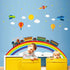 Rainbow Train Wall Stickers DIY Rocket Airplane Wall Decals Art Decor for Kids Nursery Bedroom Living Room...