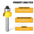2PCS Roundover Edging Router Bit Set, 1/4-Inch Shank Round Nose, Cutter Tools 1/8" Radius Inch...